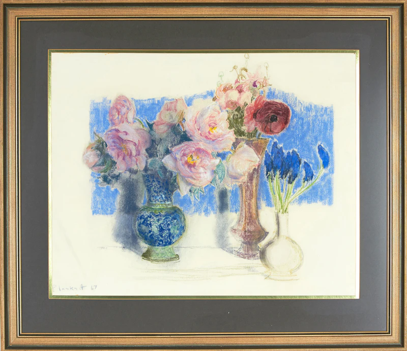 Joseph Francis Plaskett, Floral Still Life, pastel, 1967 - view 2