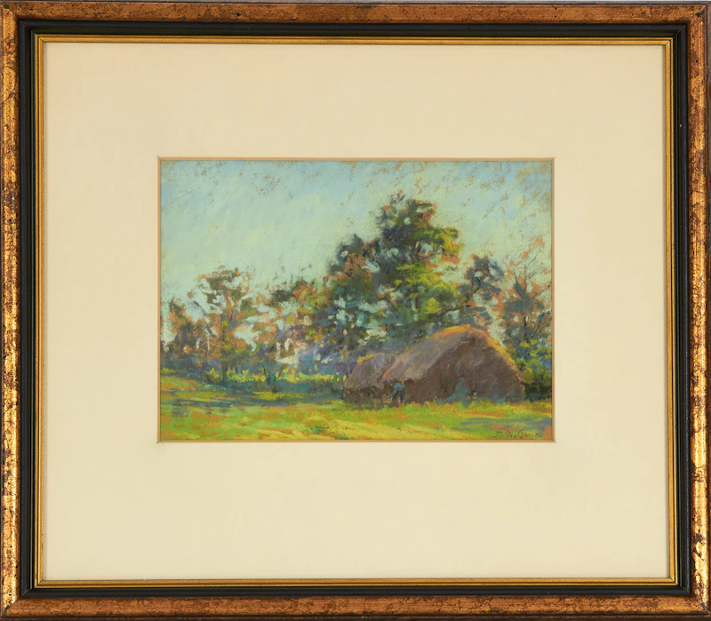 Berthe Des Clayes, Farm in Spring, Eastern Townships, pastel - view 2