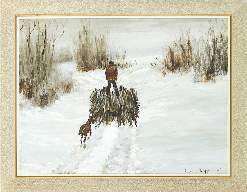Allen Sapp, Returning Home, acrylic on canvas, 1969 - view 2