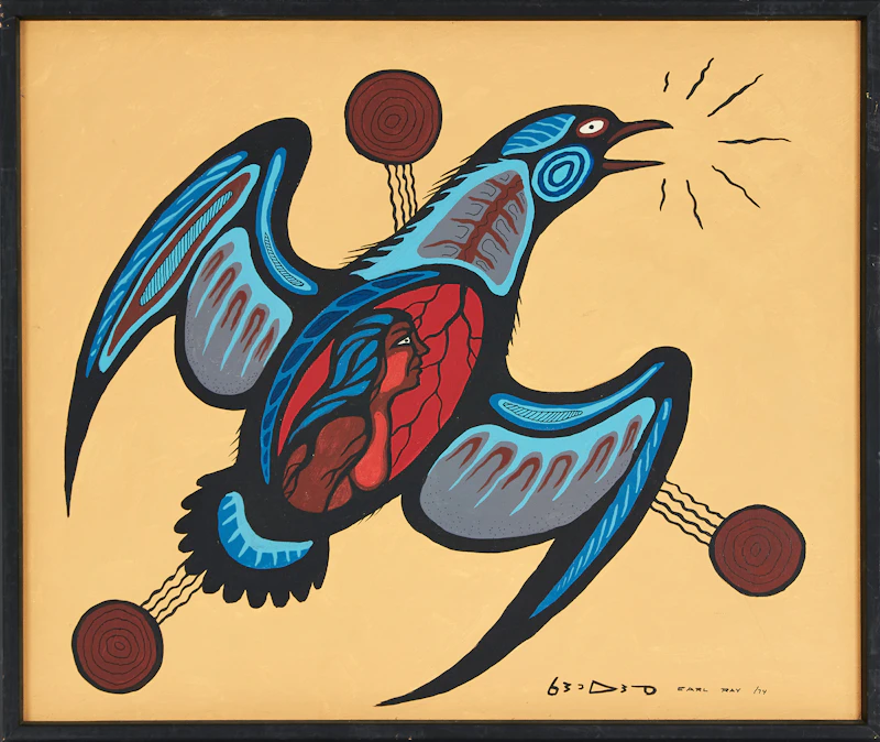Carl Ray, Bird, acrylic on canvas board, 1974 - view 2