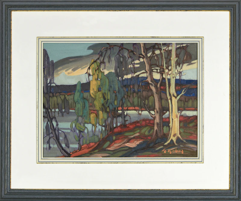 Gaston Rebry, Vue sur le lac, oil on canvas, 1994 - view 2