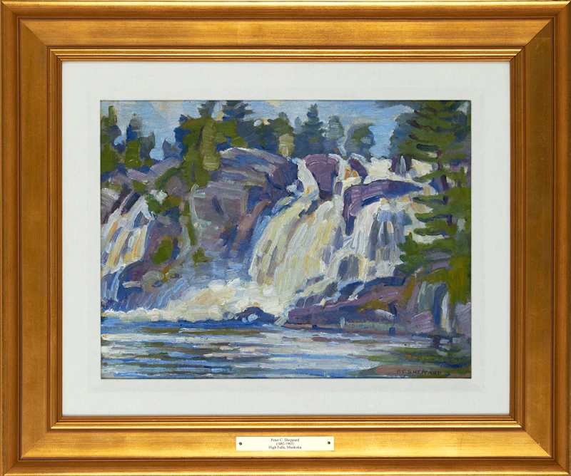 Peter Clapham Sheppard, High Falls, Muskoka (Near Bracebridge), oil on board - view 2
