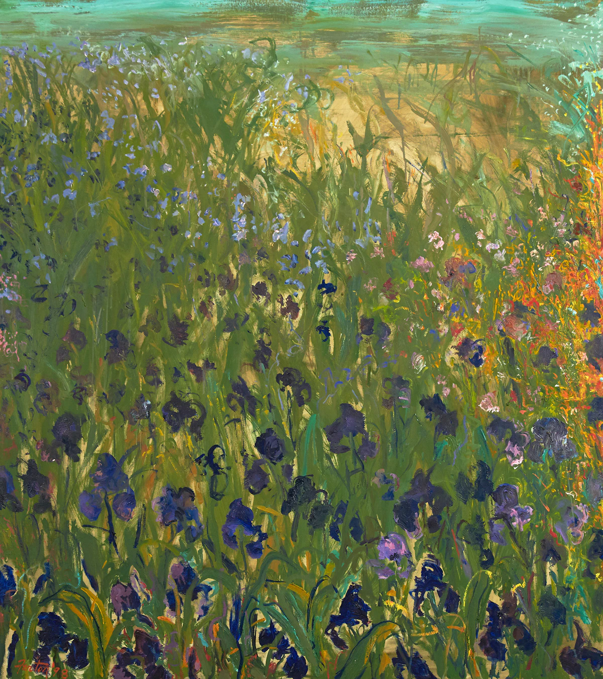 Telford Fenton, Windy Day May, oil on canvas, 1998