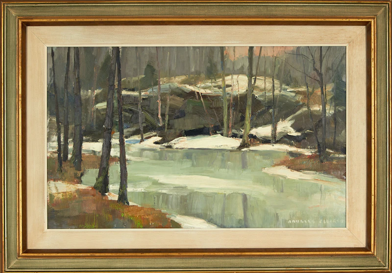 Douglas Ferguson Elliott, The Grotto in March, oil on board - view 2