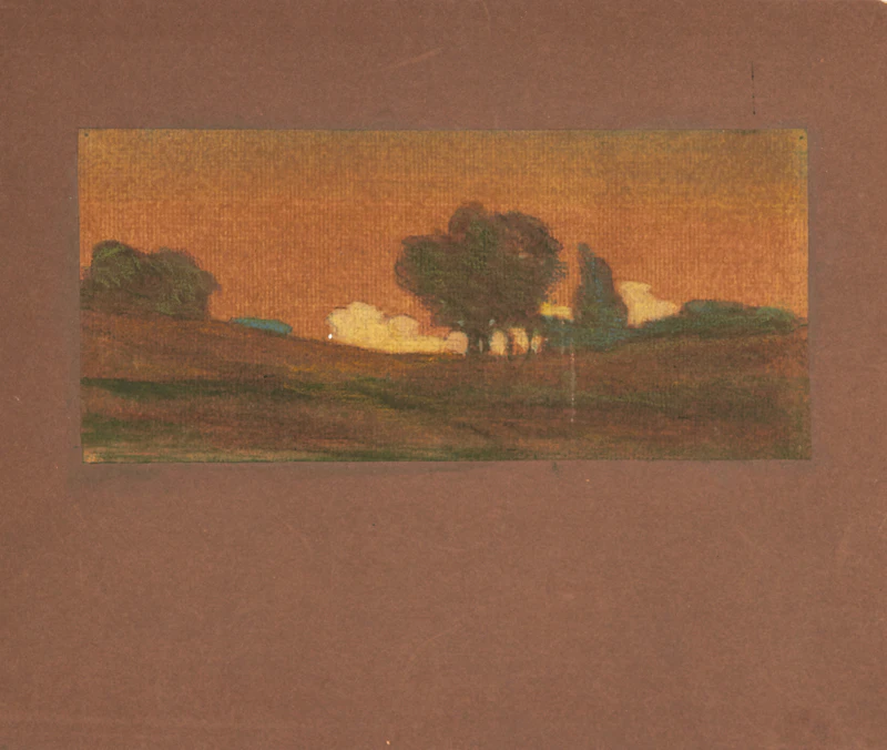 George Agnew Reid, Landscape, watercolour and pastel on paper - view 2