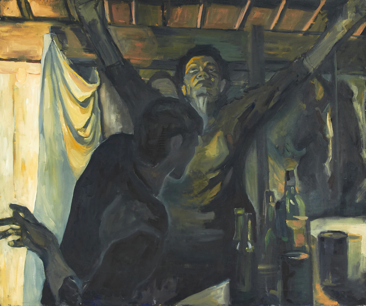 Denyse Thomasos, Basement Wine, oil on canvas, 1985