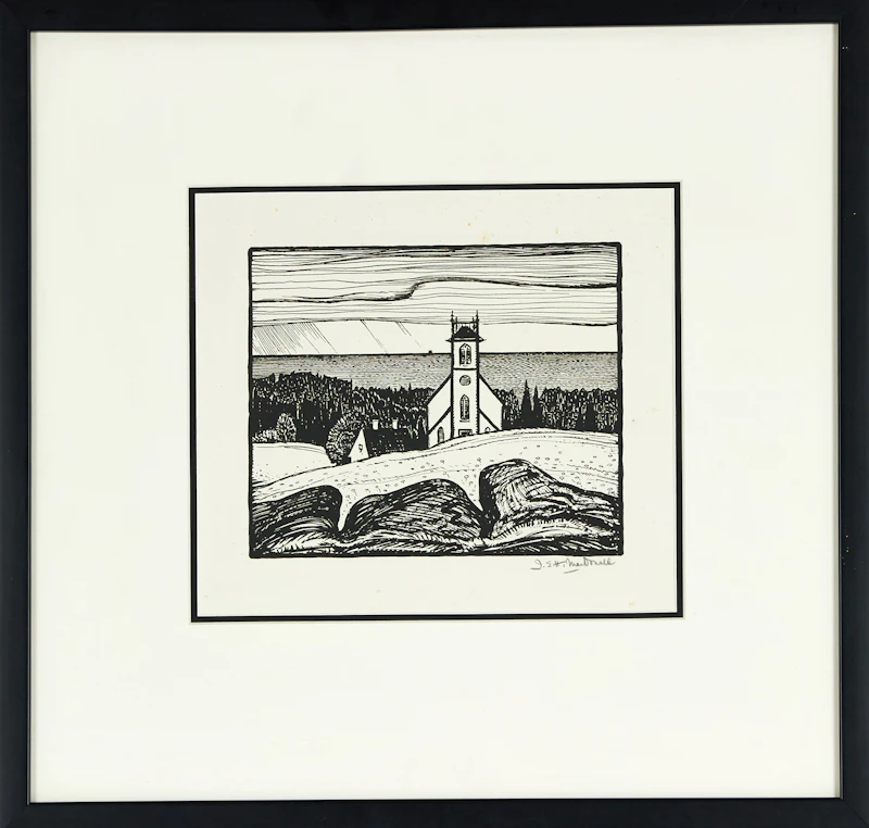 James Edward Hervey MacDonald, Church by the Sea, lithograph - view 2