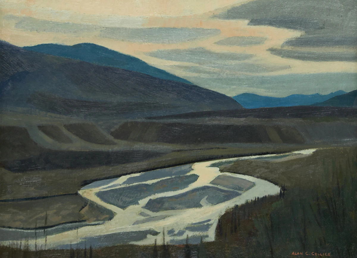 Alan Caswell Collier, Near Liard River, Beside the Alaska Highway, oil on board