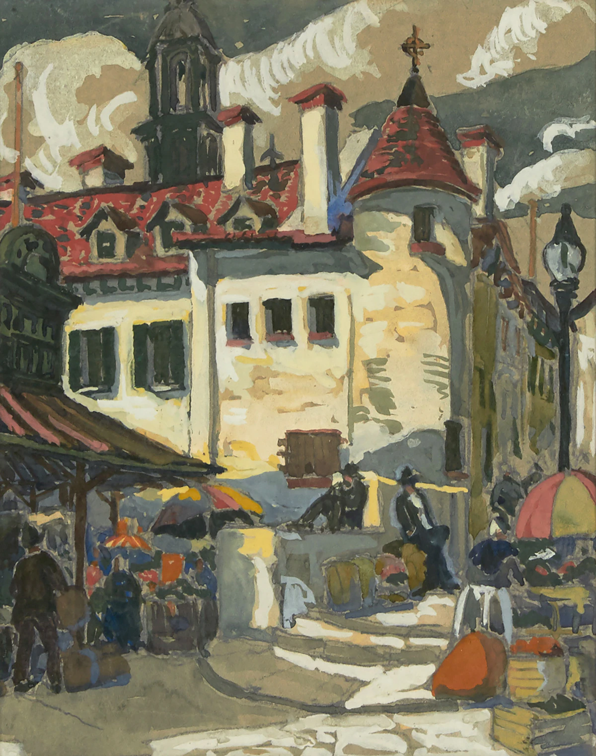 Yvonne McKague Housser, Thursday Afternoon, mixed media on card