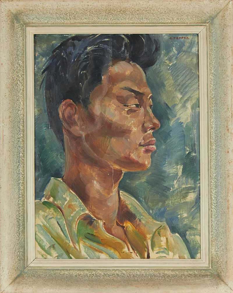 George Douglas Pepper, Chinese Boy, oil on board - view 2