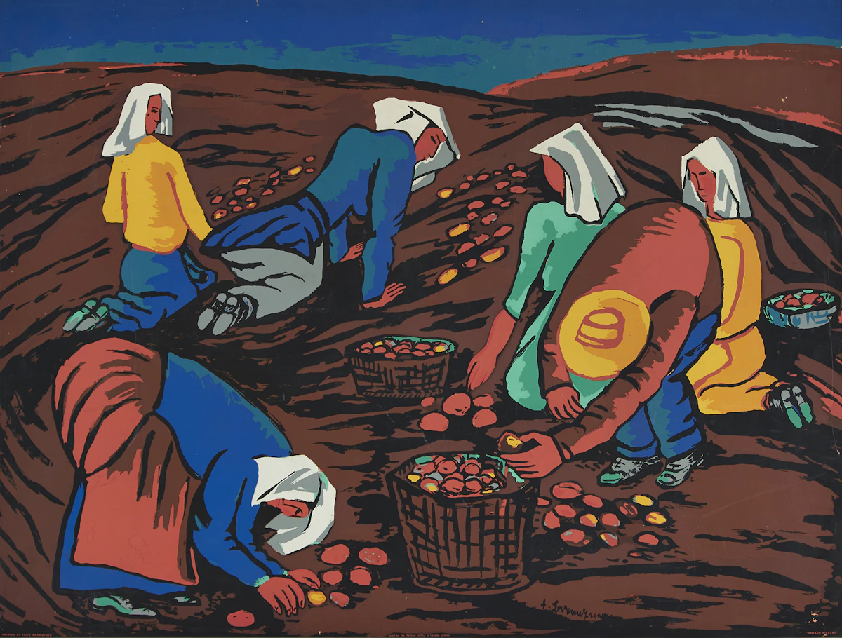 Fritz Brandtner, Potato Pickers, Sampson Matthews silkscreen