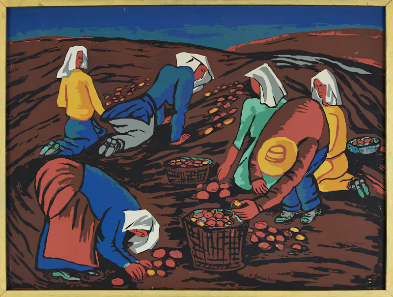 Fritz Brandtner, Potato Pickers, Sampson Matthews silkscreen - view 2