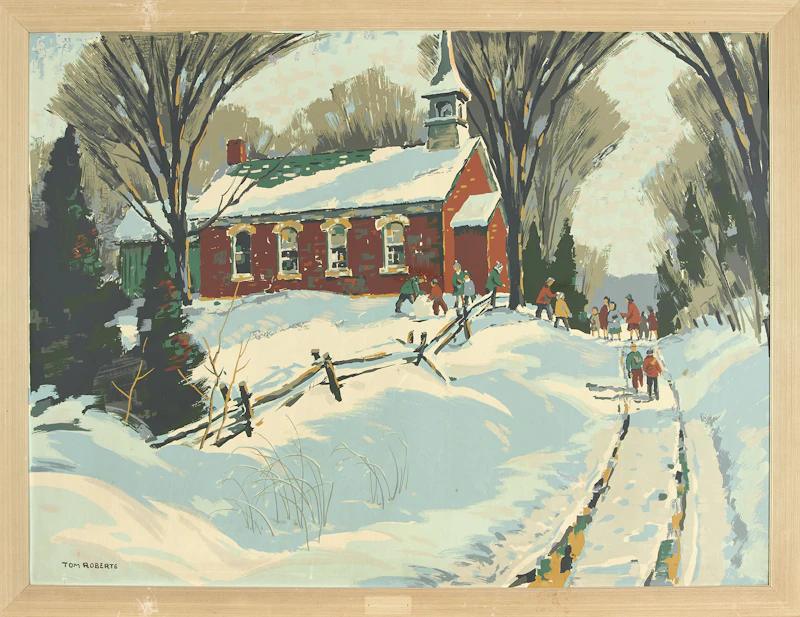 Thomas Keith Roberts, Red Schoolhouse, sampson-matthews silkscreen - view 2