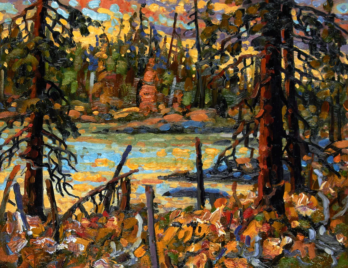 Rod Charlesworth, Northern Woods, Ingraham Trail, oil on board