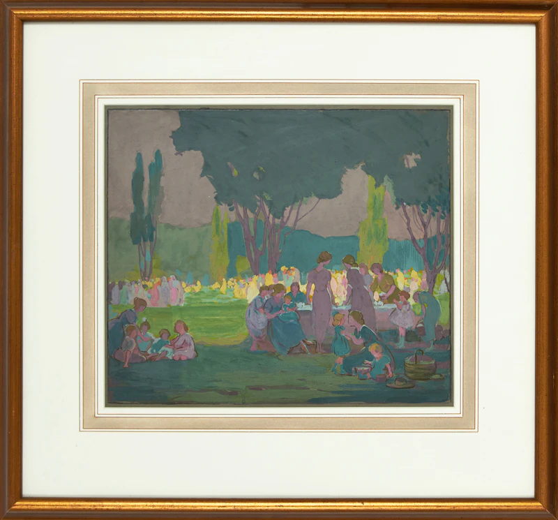 Emily Louise Orr Elliott, Celebration on the Green, gouache on cardstock - view 2