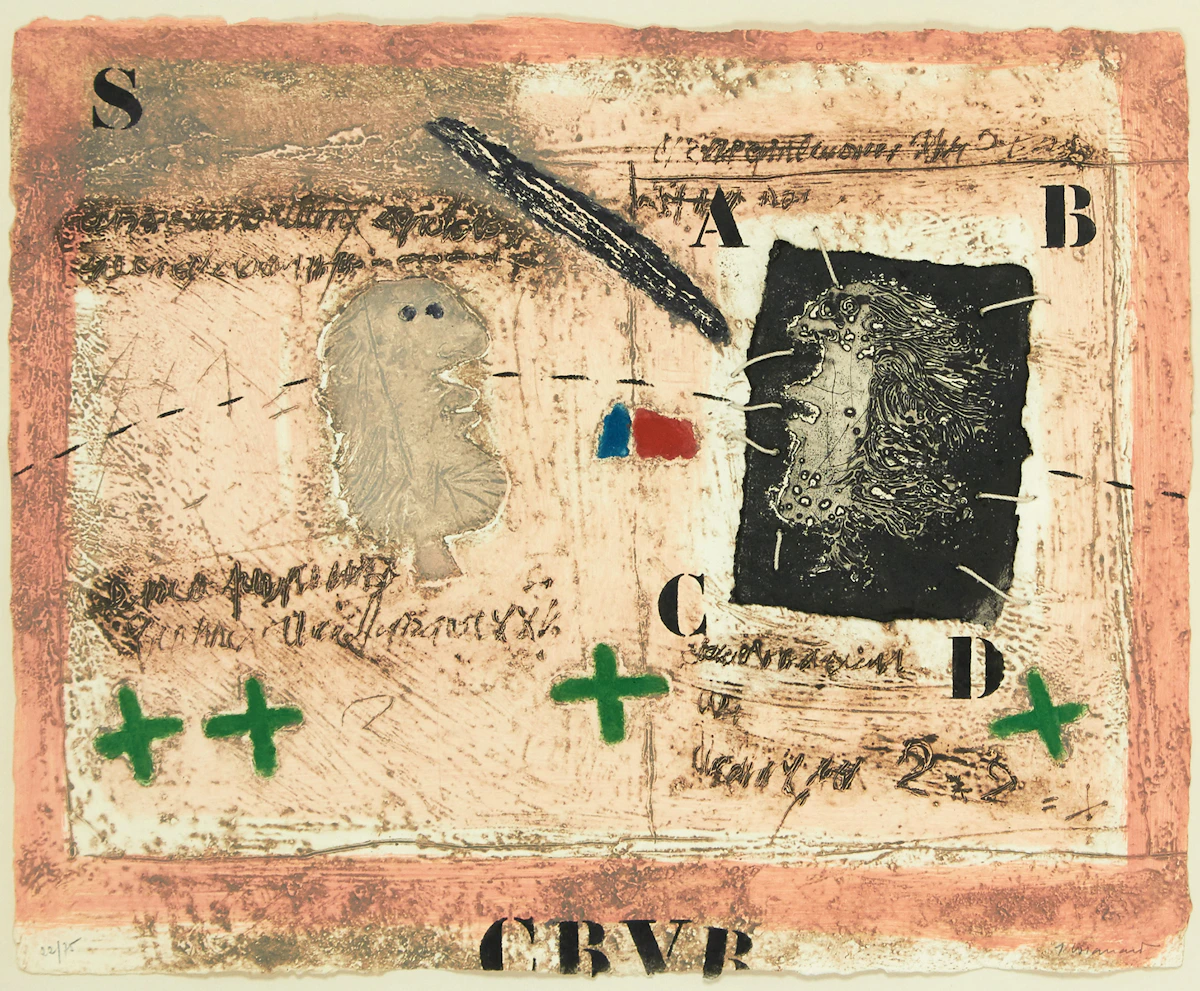 James Coignard, Inclusion D’Un Vis (from Vis a Vis), etching and carborundum