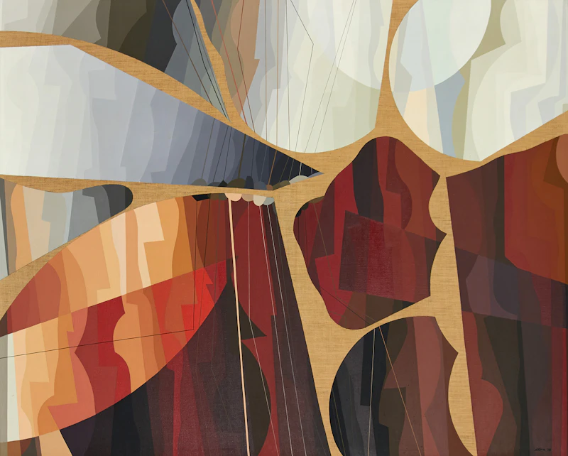Jean-Paul Jérôme, Arcane sonore, acrylic on canvas, 1978 - view 1
