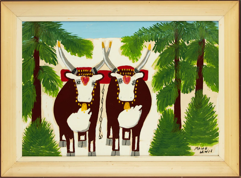 Maud Lewis, Oxen in Winter
