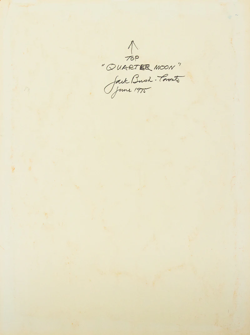 Jack Hamilton Bush, Quarter Moon, gouache on paper, 1975 - view 2