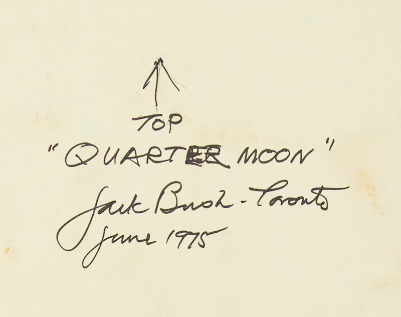 Jack Hamilton Bush, Quarter Moon, gouache on paper, 1975 - view 3