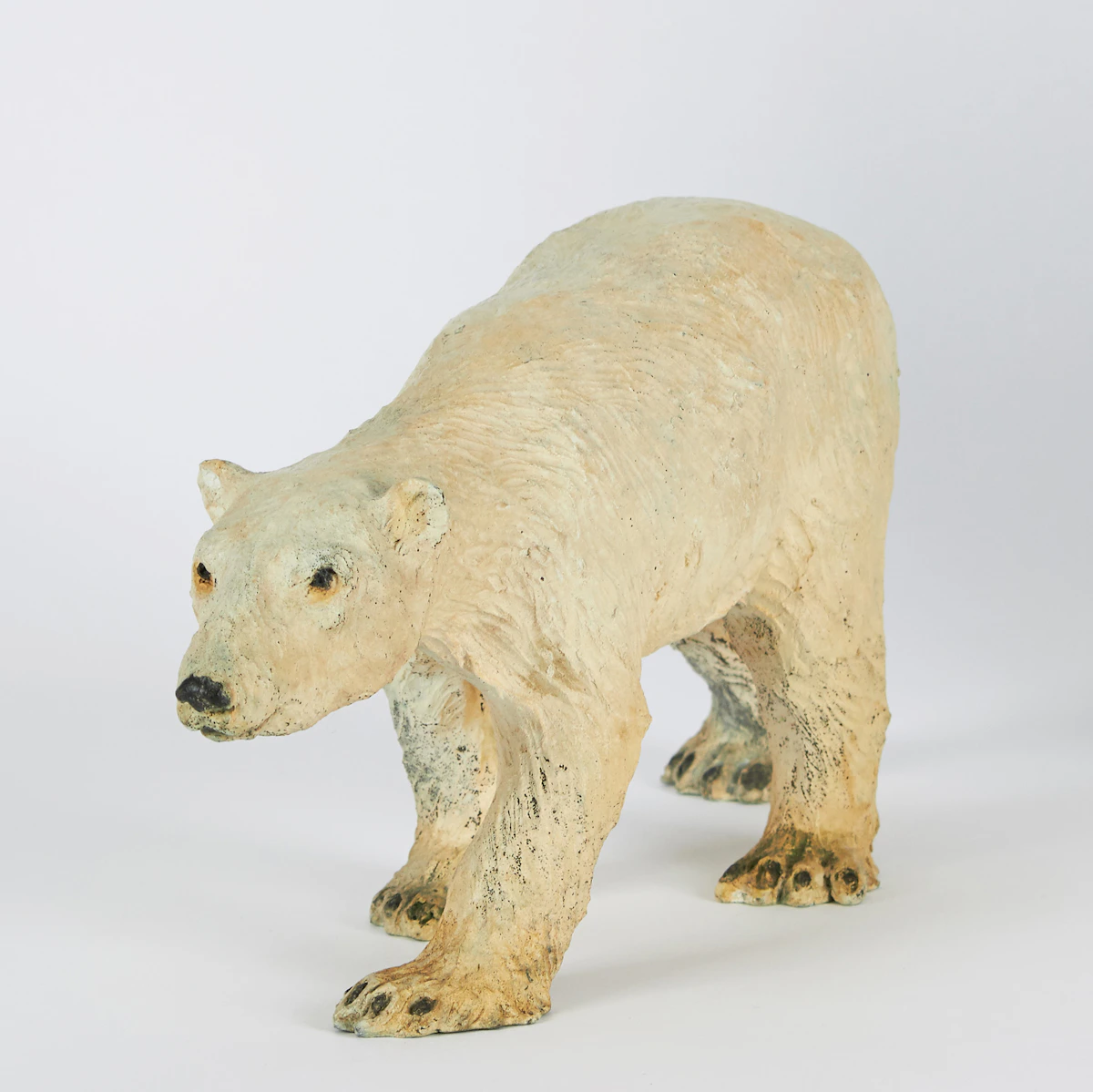 Joe Fafard, Polar Bear, painted bronze, 2002