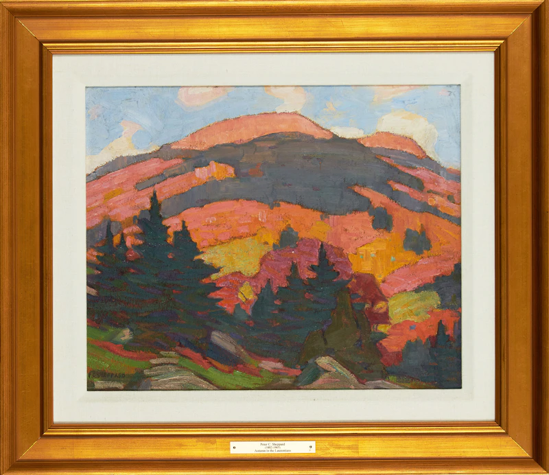 Peter Clapham Sheppard, Autumn in the Laurentians, oil on board - view 2
