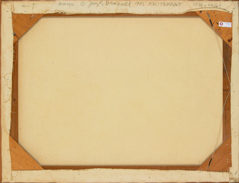 Joseph Drapell, Excitement, acrylic on canvas, 1983 - view 4