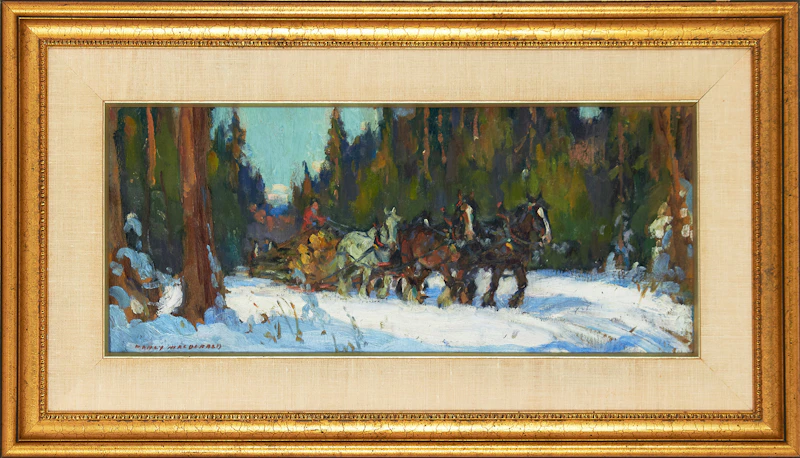 Manly Edward MacDonald, Logging Scene, oil on board - view 2