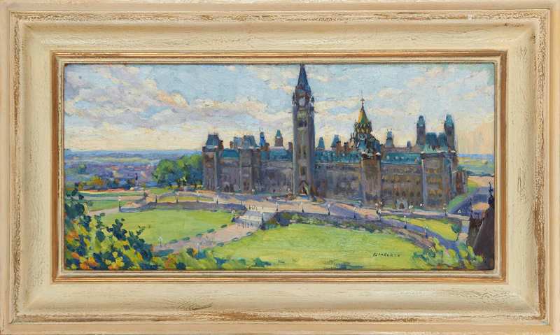 Francesco Iacurto, Parliament Hill, Ottawa, oil on board - view 2