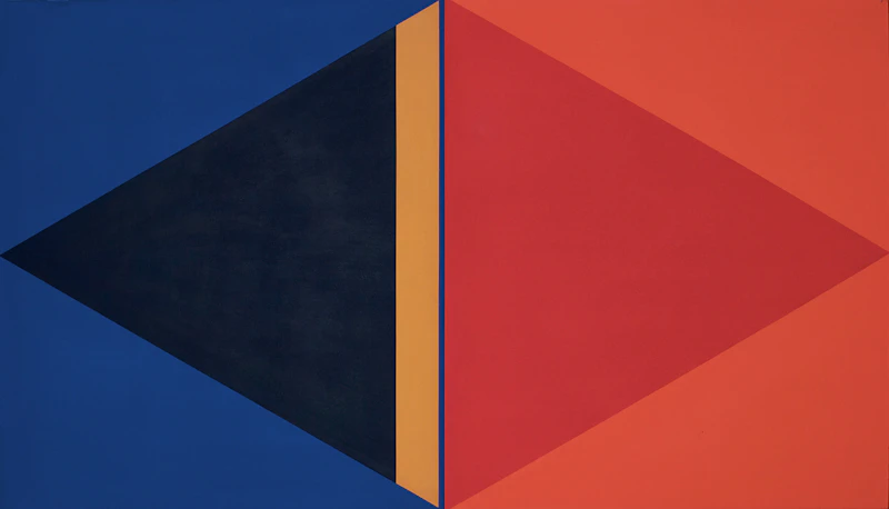 John MacGillivray, Red and Blue Boat, diptych; acrylic on canvas, 1975 - view 1
