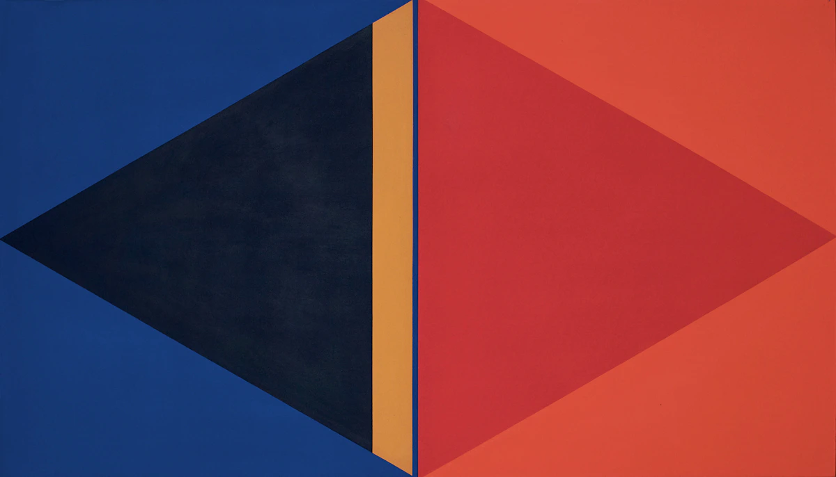 John MacGillivray, Red and Blue Boat, diptych; acrylic on canvas, 1975