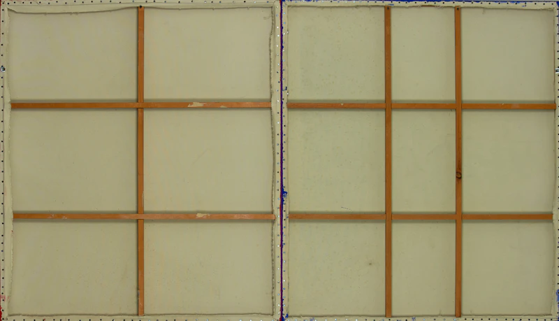 John MacGillivray, Red and Blue Boat, diptych; acrylic on canvas, 1975 - view 2