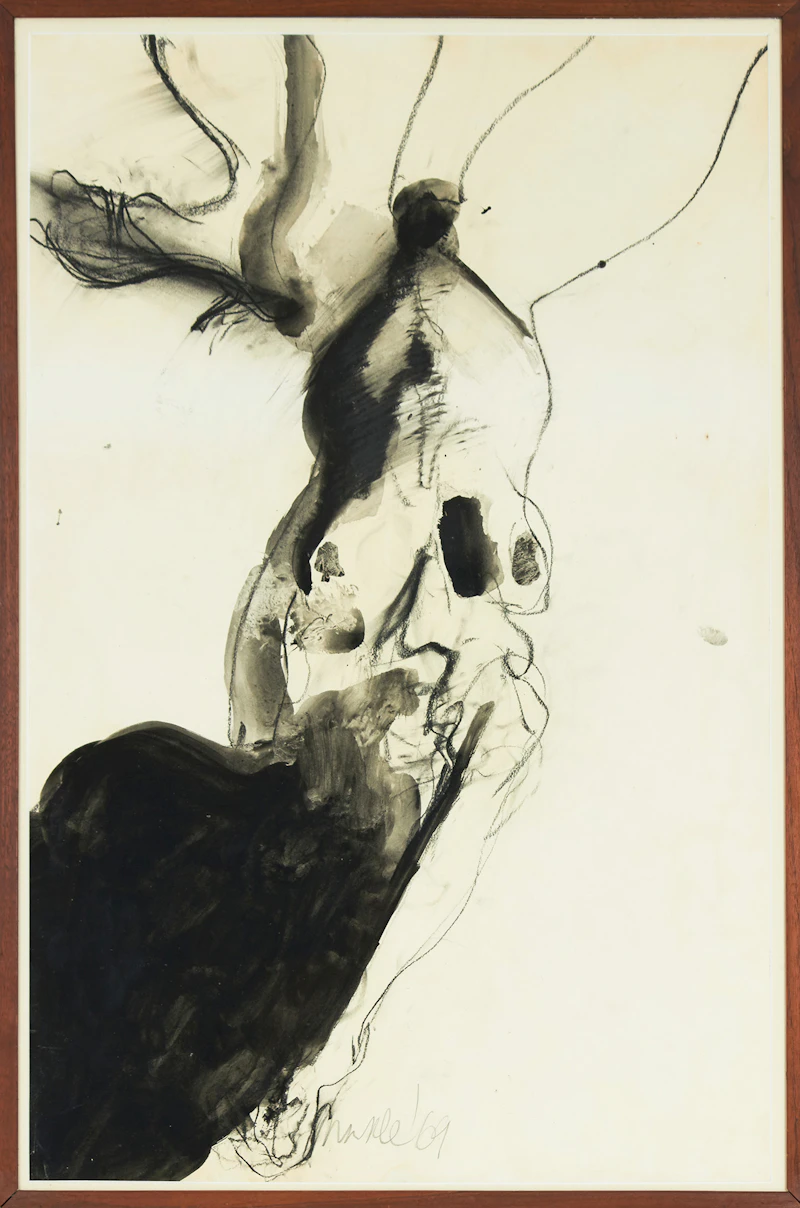 Robert Markle, Untitled, charcoal and tempera, 1969 - view 2