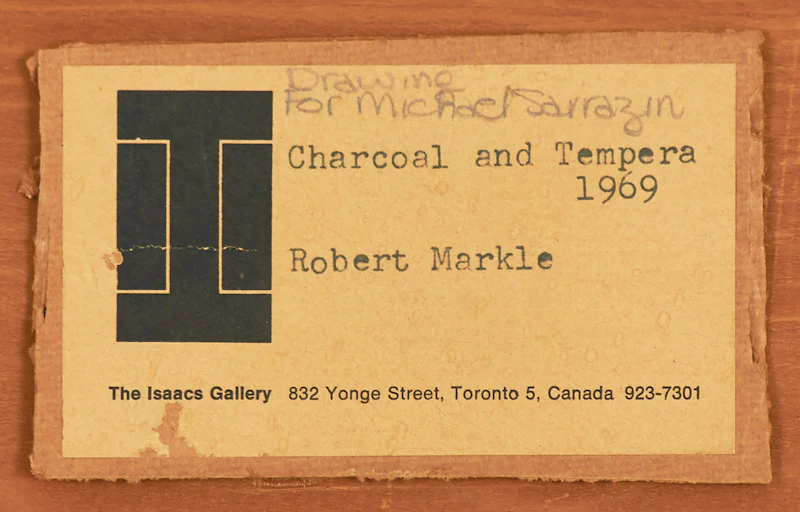 Robert Markle, Untitled, charcoal and tempera, 1969 - view 3