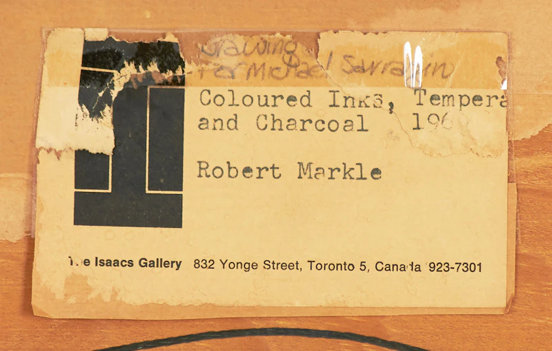 Robert Markle, Untitled, charcoal and tempera, 1969 - view 3