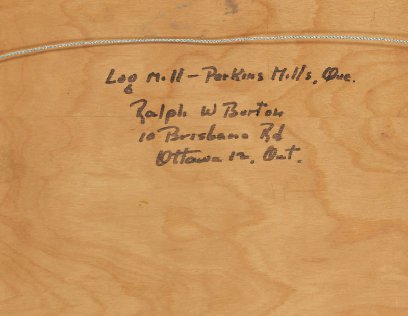 Ralph Wallace Burton, Log Mill, Perkin Mills, Que., oil on panel - view 3