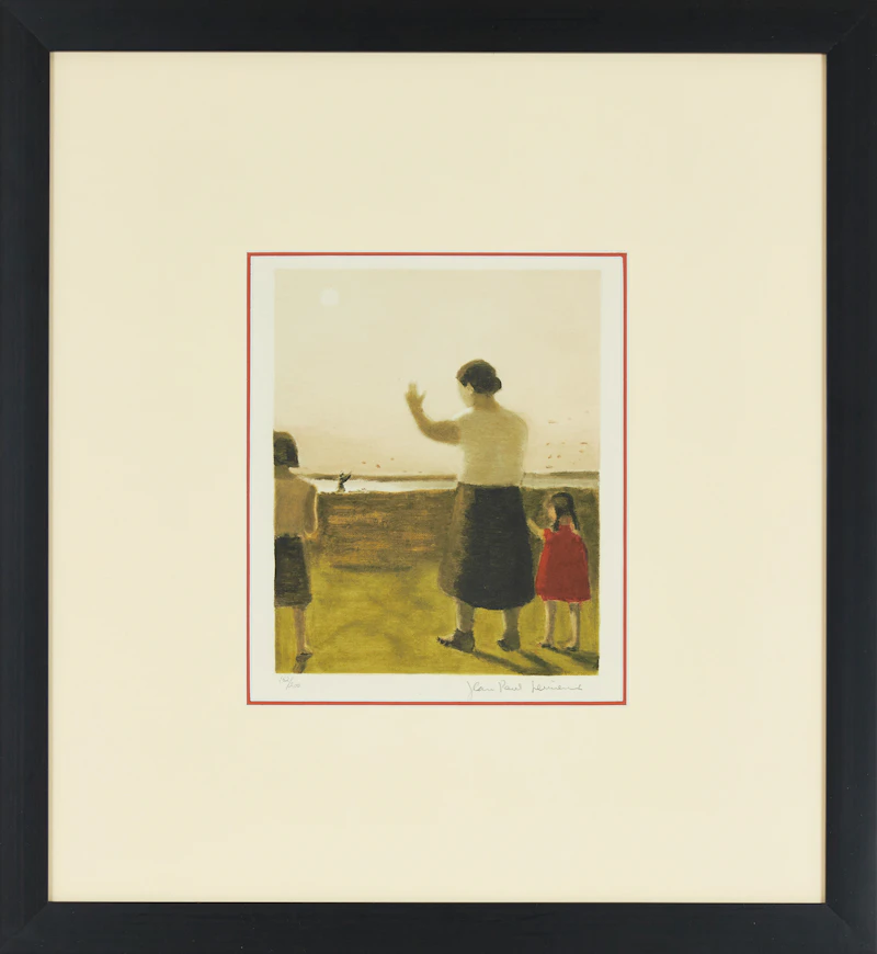 Jean Paul Lemieux, Sans titre (Au revoir), lithograph, 1971 - view 2