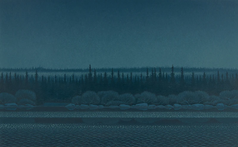 Night on the River by Christopher Pratt