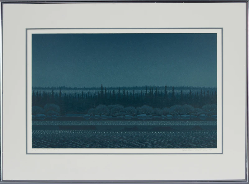 Christopher Pratt, Night on the River, colour serigraph, 1987 - view 2