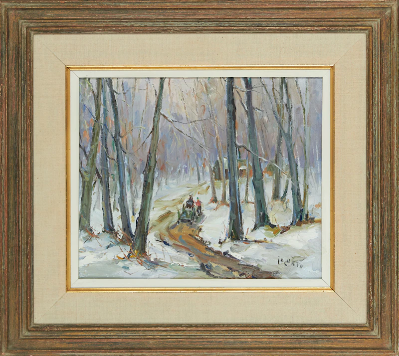Francesco Iacurto, Sous bois à St. Patrick, oil on canvas board - view 2
