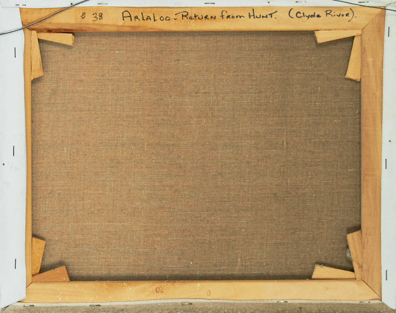 Gabriel Joseph Gely, Arlaloo - Return from Hunt (Clyde River), oil on canvas - view 3