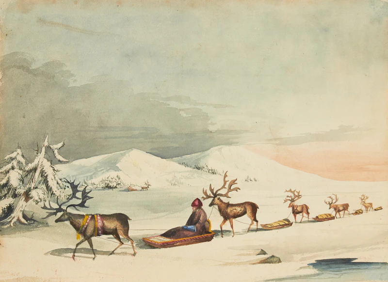 Canadian School, Reindeer, Baffin Island (circa 1921)