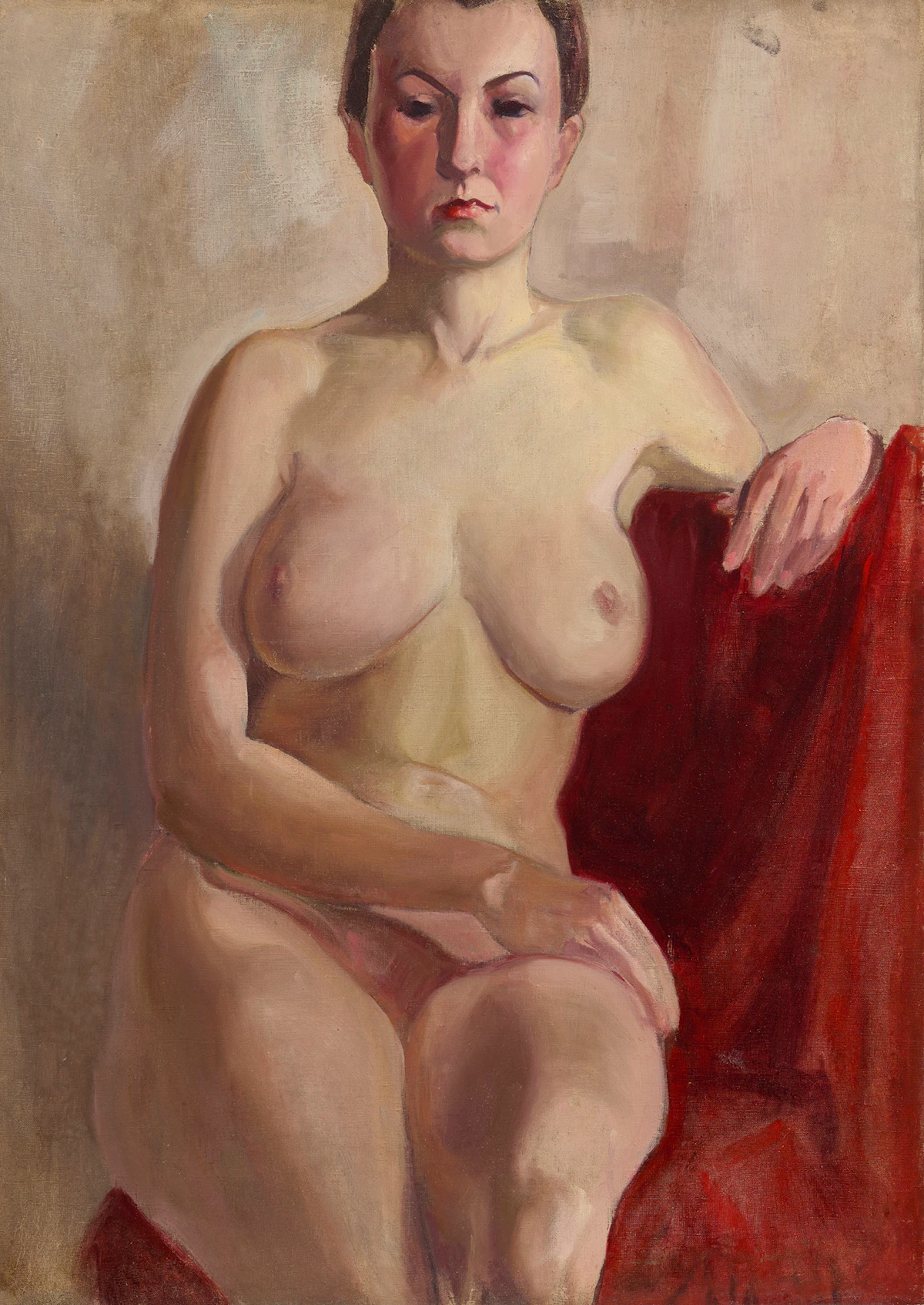 John Goodwin Lyman, Portrait of Marcelle (circa 1935), oil on canvas, circa 1935