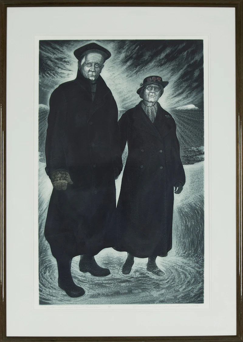 David Lloyd Blackwood, Captain Alb and Aunt Nance, etching and aquatint, 1982 - view 2