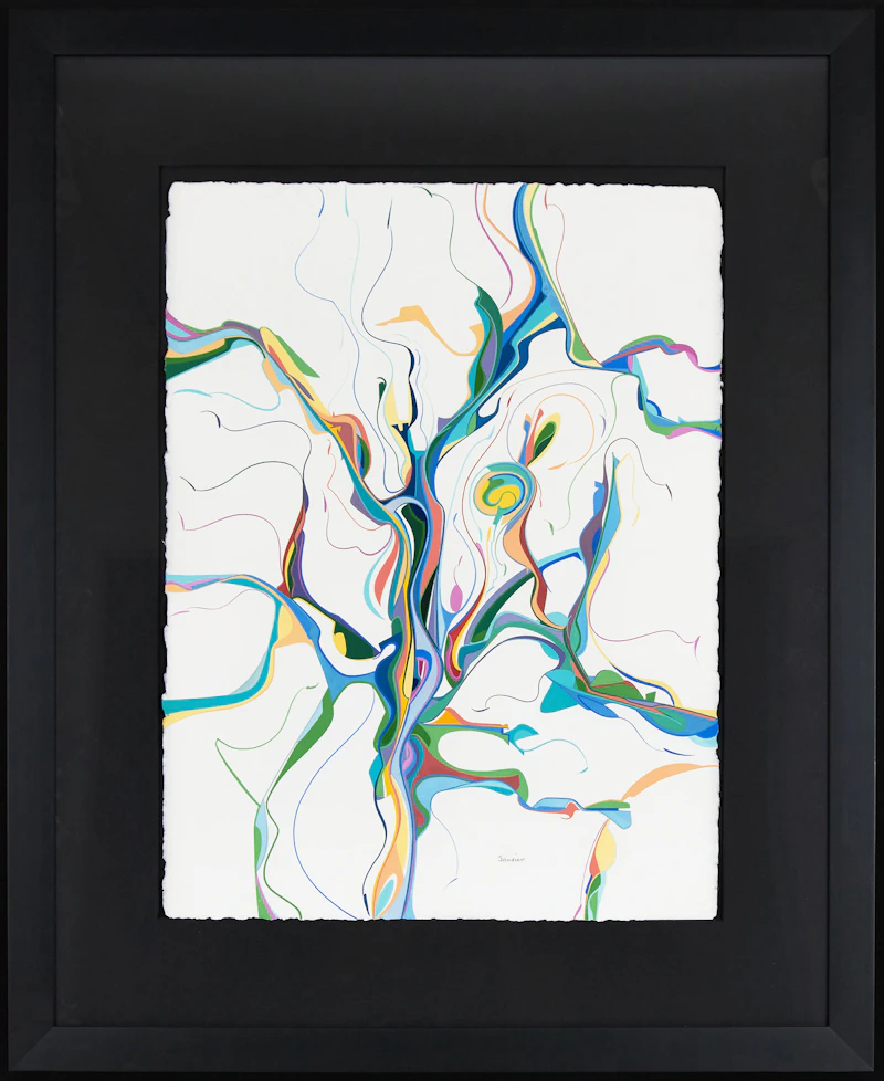 Alex Simeon Janvier, Slow Snow (Spring Series), gouache - view 2