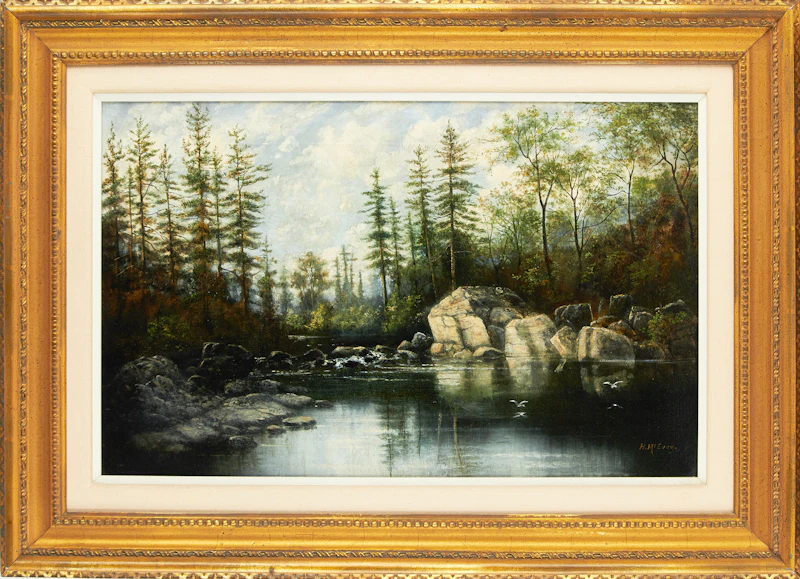 Henry Nesbitt McEvoy, A Reminiscence of Muskoka, Ontario, oil on canvas - view 2