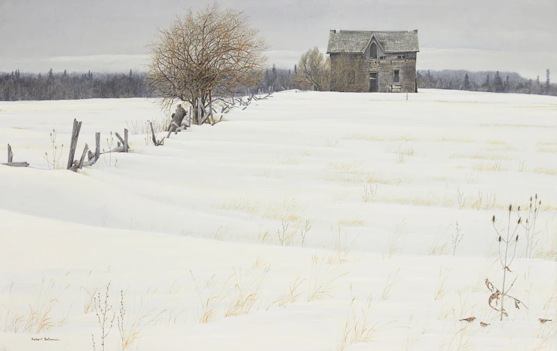 Robert Bateman, Winter Field (Shingled House & Meadow)