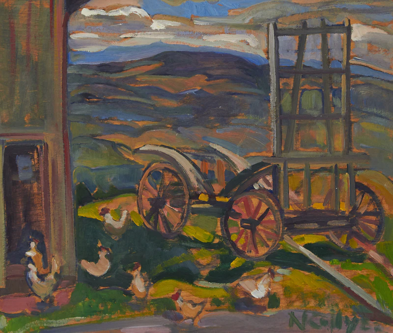 Looking Towards Murray Bay from Cap à l’Aigle Hill Top (Chickens) by Nora Frances Elisabeth Collyer