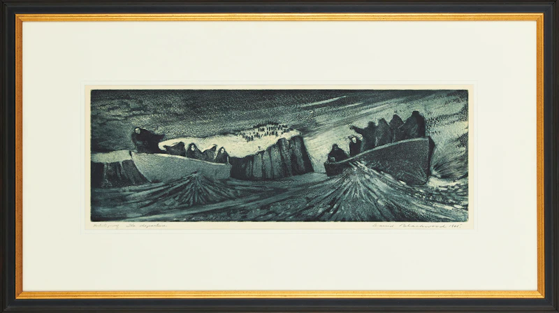 David Lloyd Blackwood, The Departure, etching and aquatint, 1965 - view 2