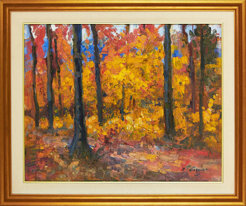 Armand Tatossian, Autumn Landscape, oil on canvas - view 2